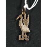 9 CARAT GOLD LIVER BIRD LIVERPOOL FOOTBALL CLUB PENDANT 7.8 GRAMS