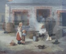 OIL ON BOARD - 'THE FORGE' - PHYLLIS ARNOLD 20X14
