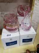 4 PIECES OF BOXED CAITHNESS GLASS