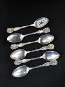 SET OF 6 STERLING SILVER SPOONS