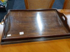 2 LARGE WOODEN BUTLERS TRAYS