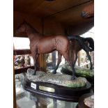 LARGE ROYAL DOULTON HORSE ARKLE, LIMITED EDITION WITH PLYNTH AND CERTIFICATES