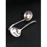 PIAR OF ANTIQUE SILVER LADLES 51G