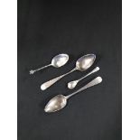 4 ANTIQUE SILVER SPOONS TO INCLUDE GEORGIAN