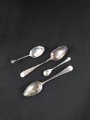 4 ANTIQUE SILVER SPOONS TO INCLUDE GEORGIAN