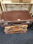 3 SMALL VINTAGE SUITCASES