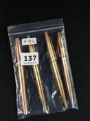 4 ROLLED GOLD PENS