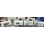 7 BOXED RTC WHITE METAL MODEL BUSES