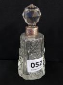 ANTIQUE SILVER COLLARED PERFUME BOTTLE