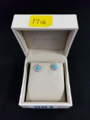 PAIR OF SILVER & OPAL EARRINGS