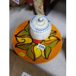 POOLE POTTERY PLATE AND JAR