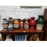 QUANTITY WEST GERMAN AND OTHER VASES