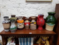QUANTITY WEST GERMAN AND OTHER VASES