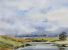 EDNA MURRAY - WATERCOLOUR - THE MOURNES - LENT BY PAINTINGS IN HOSPITALS AND THE GULBENKIAN