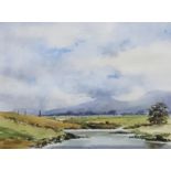 EDNA MURRAY - WATERCOLOUR - THE MOURNES - LENT BY PAINTINGS IN HOSPITALS AND THE GULBENKIAN