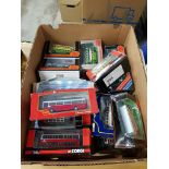 BOX LOT OF MODEL BUSES