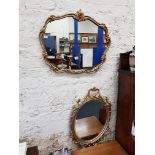 2 GILT FRAMED MIRRORS