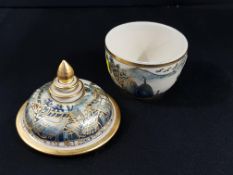 HAND PAINTED JAPANESE LIDDED POT