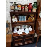 EDWARDIAN 2 DOOR OPEN BOOKCASE