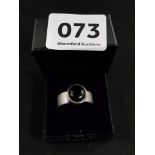 SILVER ONYX RING