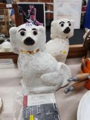 PAIR OF LARGE STAFFORDSHIRE DOGS