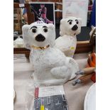 PAIR OF LARGE STAFFORDSHIRE DOGS