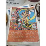 QUANTITY OF VINTAGE OLYMPIC GAMES POSTERS