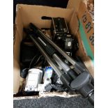 BOX OF CAMERAS AND ACCESSORIES