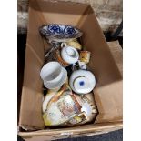 BOX LOT TO INCLUDE ORIENTAL TEA SET