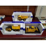 3 BOXED KOMATSU PLANT MODEL TRUCKS