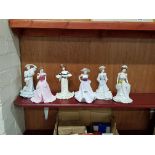 6 COALPORT FIGURES