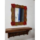 POKER WORK MIRROR AND COAT RACK