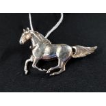 SOLID STERLING SILVER DESIGNER HORSE BROOCH