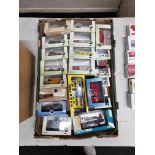 BOX LOT OF MODELS MOSTLY FIRE ENGINES