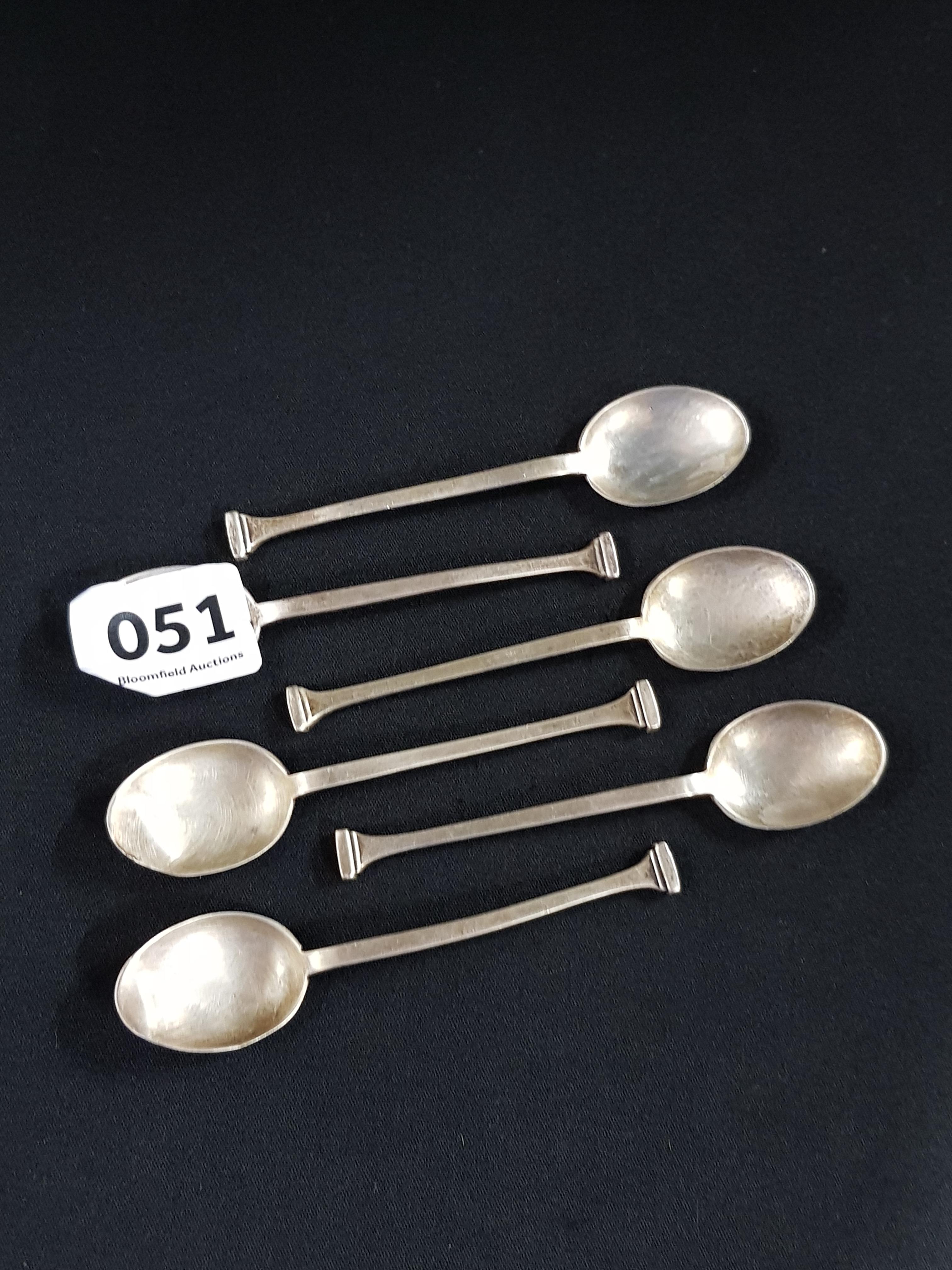 SET OF 6 ANTIQUE SILVER TEASPOONS