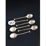 SET OF 6 ANTIQUE SILVER TEASPOONS