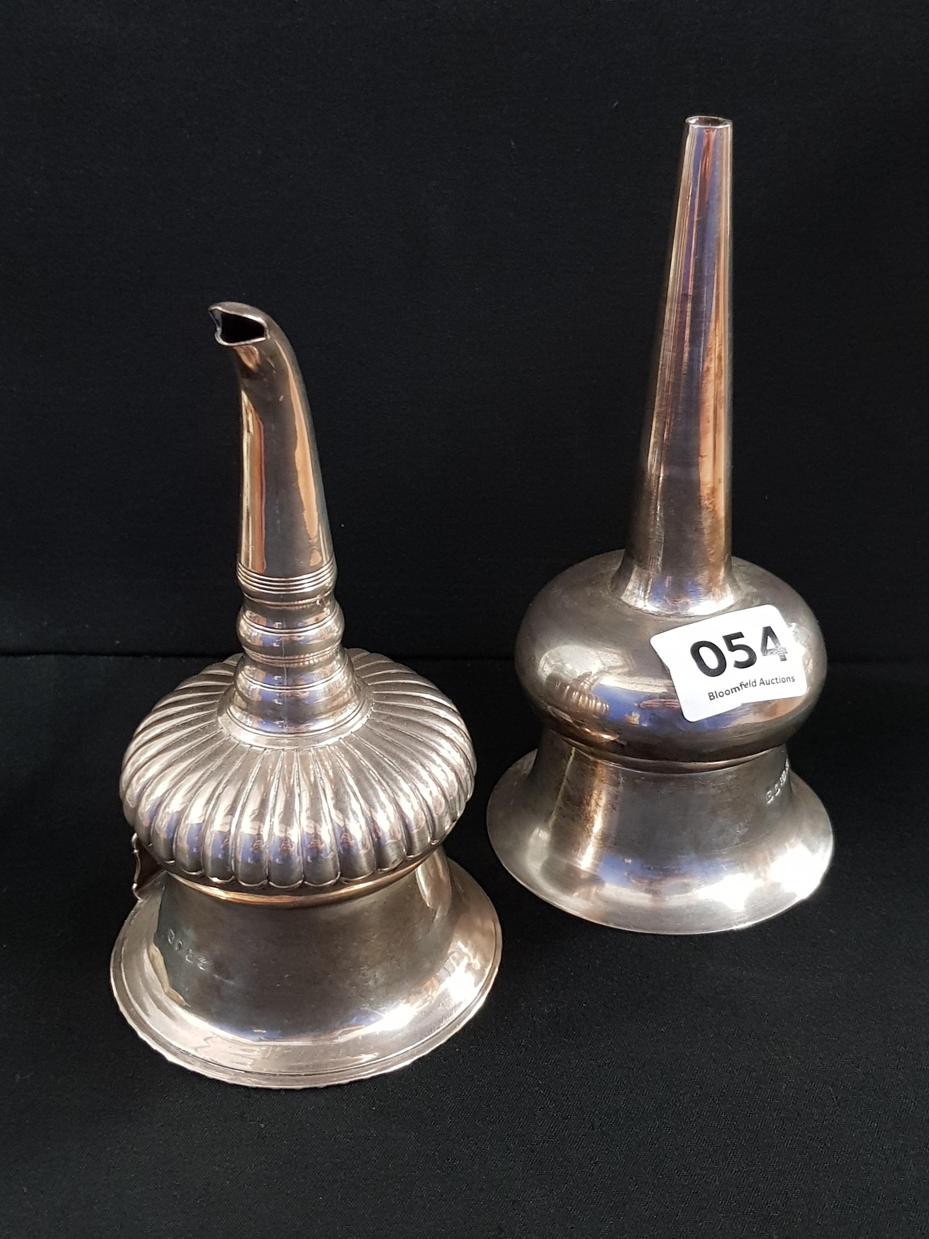 GEORGIAN SILVER WINE FUNNELS 274GMS