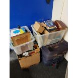 3 BOX LOTS + 2 CASE LOTS OF TOYS, BOOKS ETC