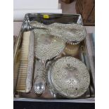 SILVER PLATED DRESSING TABLE SET