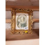 CAST METAL GILT FRAMED MINIATURE