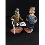 PAIR OF 19TH CENTURY LEAD FIGURES