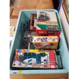 BOX LOT OF MODEL CARS, BUSES ETC