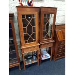 2 SLIMLINE DISPLAY CABINETS