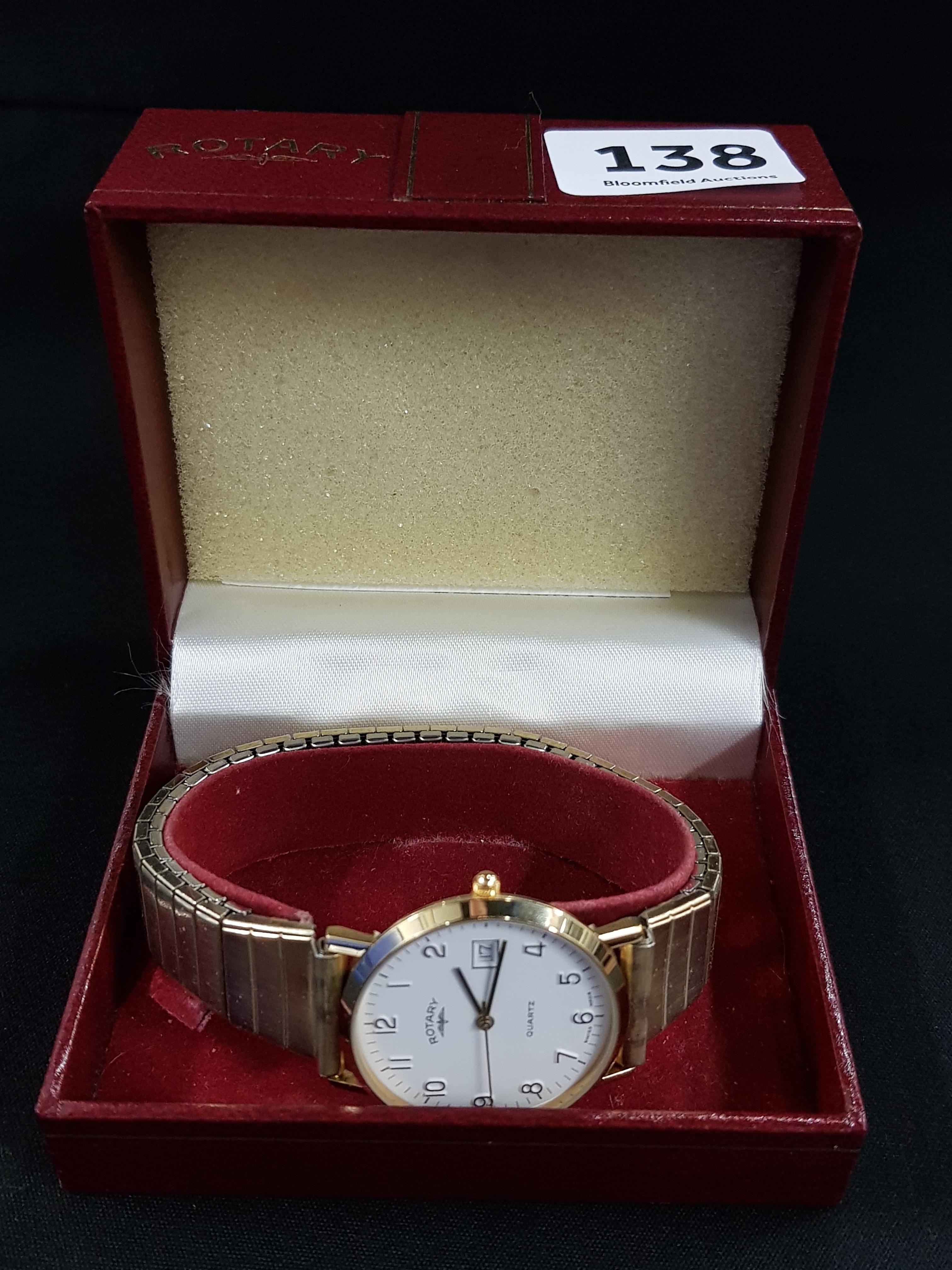 1 GENTS GOLD TONE ROTARY WATCH