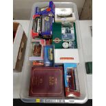 BOX LOT OF MODEL CARS, BUSES ETC