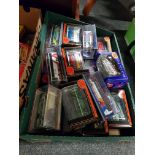 BOX LOT OF MODEL BUSES