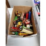 BOX LOT OF MODEL BUSES