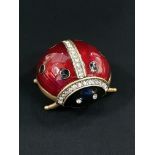 LADYBIRD ENAMEL TRINKET BOX