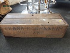 ANTIQUE WOODEN CRATE AND LID