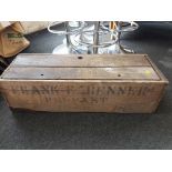 ANTIQUE WOODEN CRATE AND LID